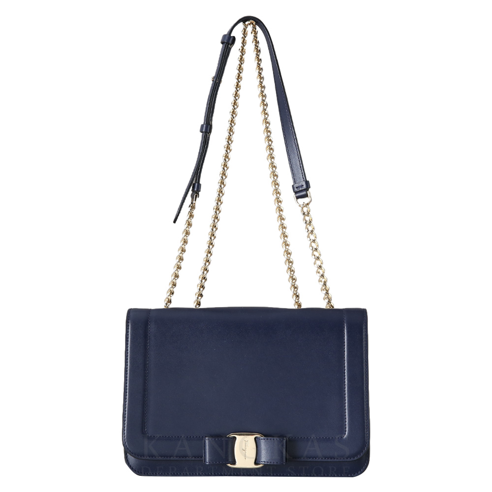 FERRAGAMO(USED)페레가모 바라리본 플랩 체인백